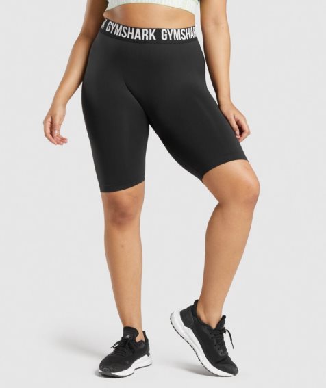 Szorty Gymshark Fit Seamless Cycling Damskie Czarne | PL 710RIT